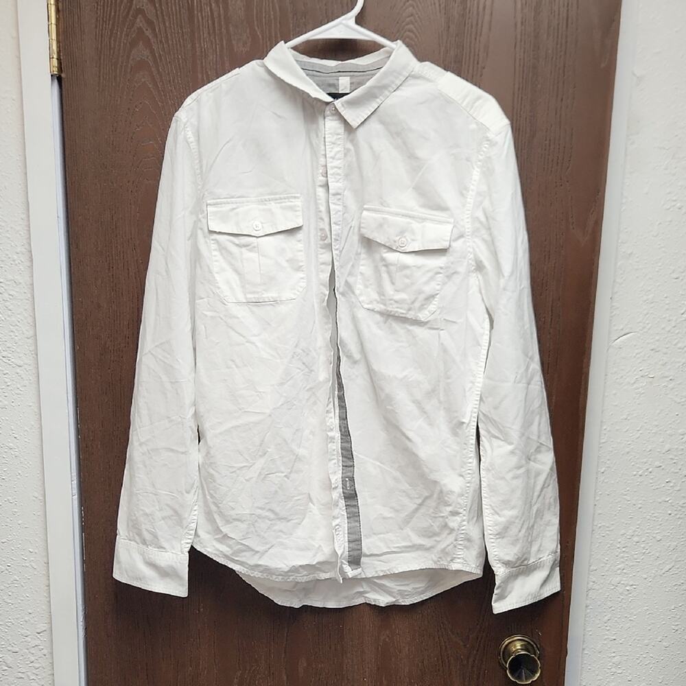 Calvin Klein White Casual Button Down Shirt